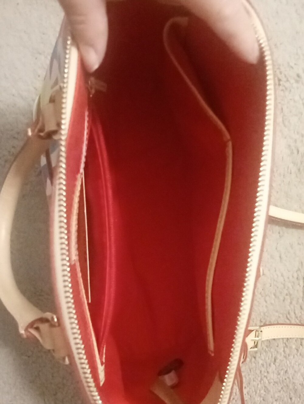 Women's Geometric Print Satchel Handbag - Multicolor - Picture 6 of 6